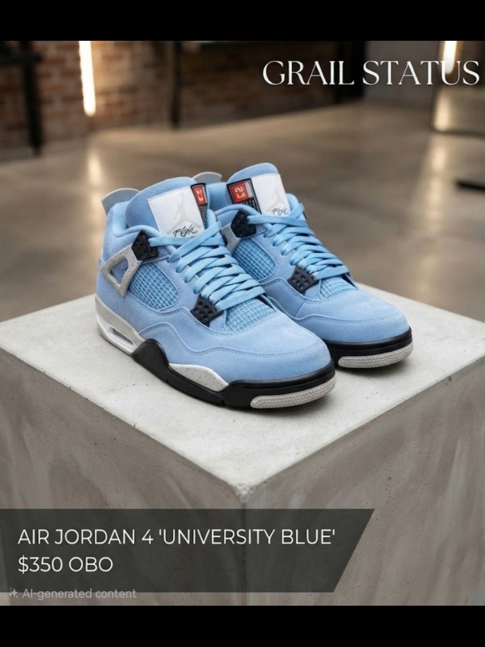 Nike Air Jordan 4 University Blue Men's Sneakers